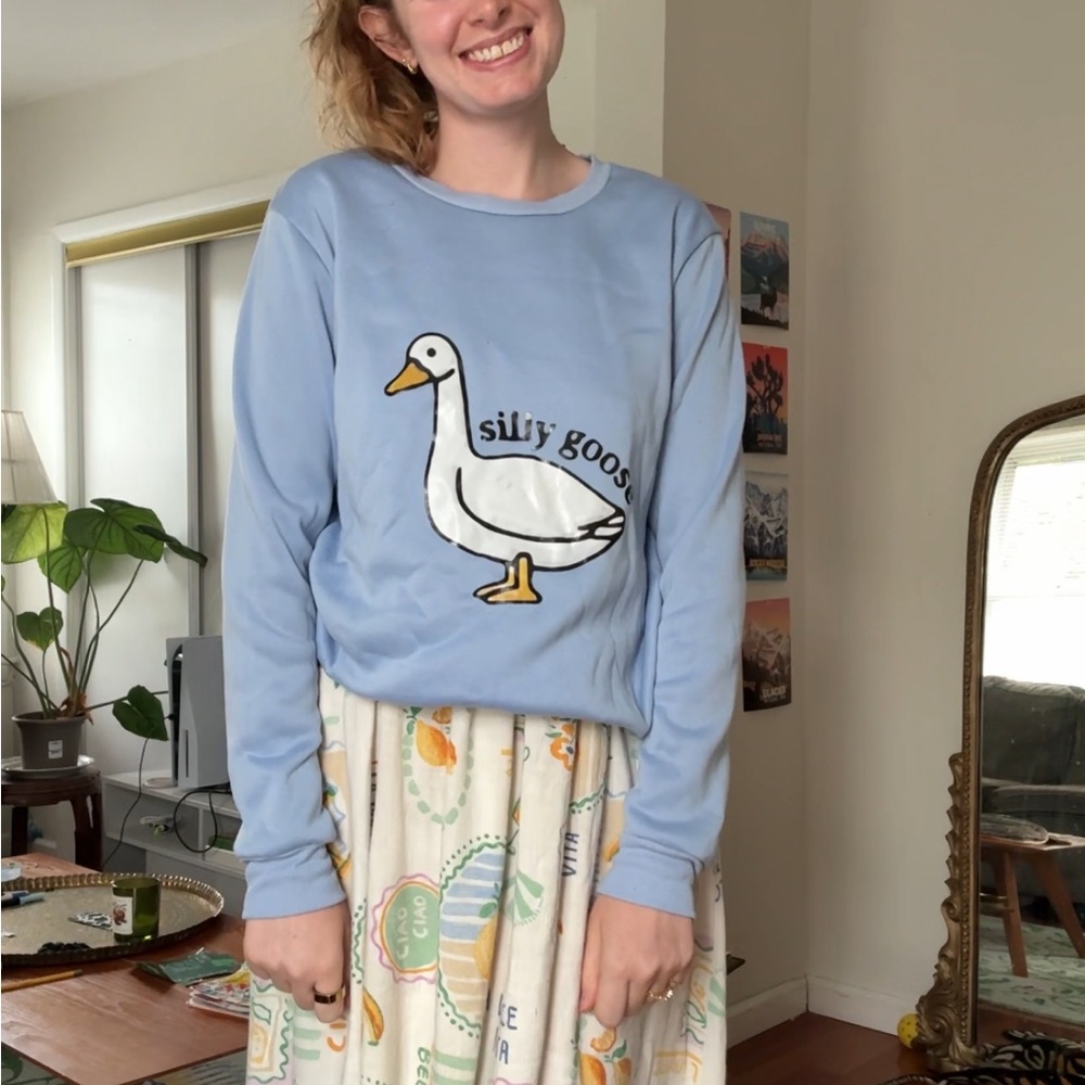 Blue 'Silly Goose' Sweatshirt